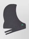 Ganni Future Wool Knit Balaclava With Ear Coverage In Gray