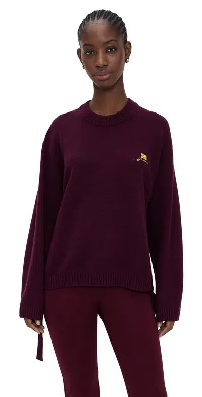 Ganni Future Wool Mix Oversized Sweater Burgundy