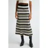 Ganni Womens Future Recycled Viscose-blend Maxi Skirt In Ivory Multicolour
