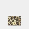 Ganni Leopard Printed Bou Card Holder In Animal Print