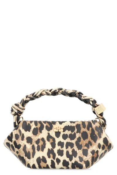 Ganni Bou Faux Leather Mini Handbag In Multicolor