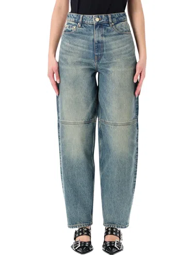 Ganni Mid-rise Denim Jeans In Blue