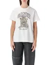 Ganni Basic Jersey Leopard Relaxed T-shirt Leopard In Multi
