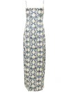 Ganni V-neckline Dress With Python Pattern