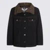 Ganni Bonded Denim Jacket Stitch Detailing In Blue