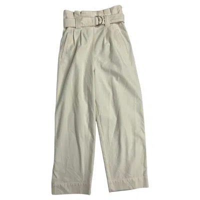 Pre-owned Ganni Gianni White Denim Jeans Pants, Size 36