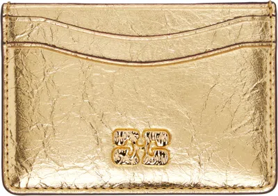 Ganni Gold Bou Metallic Card Holder