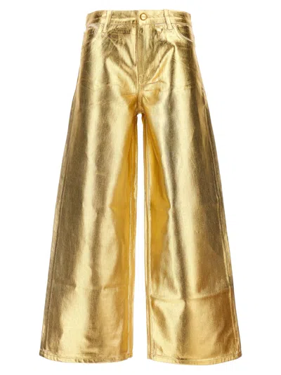 GANNI GOLD FOIL JEANS