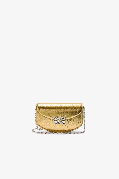 Ganni Gold Lulu Wallet On Chain