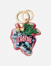 Ganni Grape Keyring In Multi