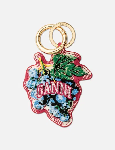 Ganni Grape Keyring In Multi