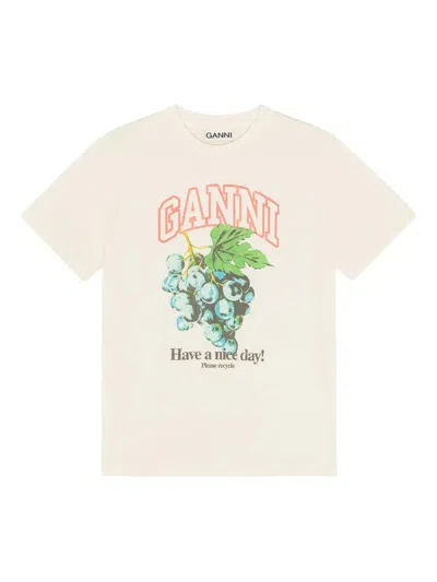 GANNI GANNI GRAPES PRINT T-SHIRT