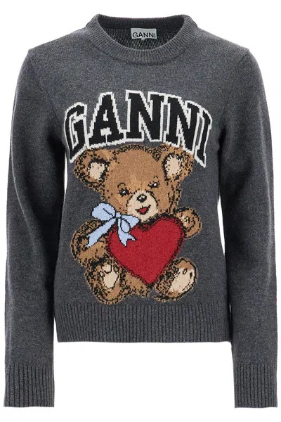 GANNI GANNI GRAPHIC BEAR JERSEY