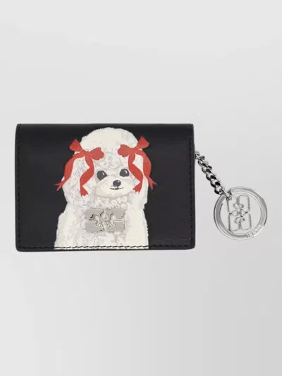 Ganni Graphic Card Holder Keychain Attachment In Multi