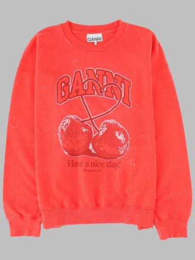 Ganni Graphic Crewneck Sweatshirt In Animal Print