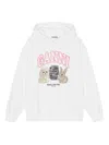Ganni Animal Print Graphic Tee In White