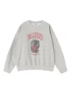 Ganni Graphic-print Sweatshirt In Gray