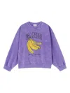 Ganni Graphic-print Sweatshirt In Purple