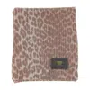 Ganni Gerippter Schal Mit Leopardenmuster In Brown