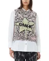 Ganni Woolen Vest With Inl In Chalk Pink
