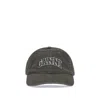 Ganni Green Cotton Cap (baseball Hat)