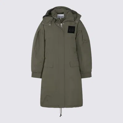 GANNI GREEN DOWN JACKET