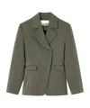 Ganni Green Mouline Blazer In Green