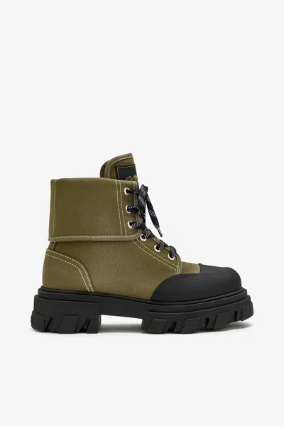 Ganni Green Trail Boots