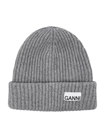 GANNI GREY BEANIE