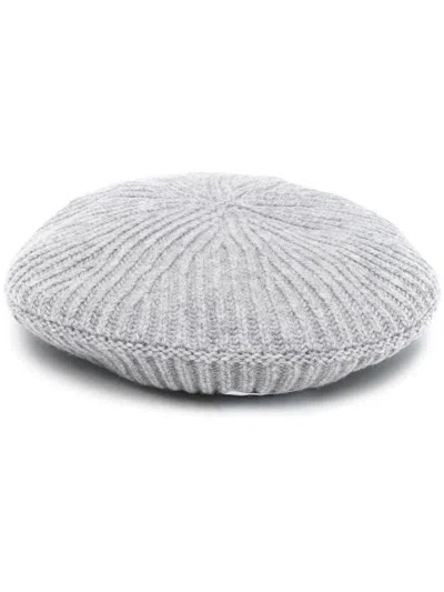 GANNI GREY BERET HAT