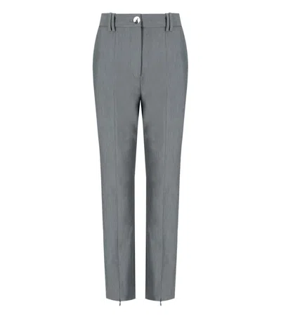 Ganni Grey Melange Trouser In Gray
