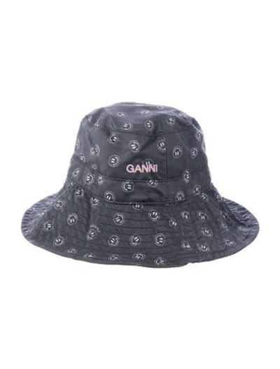 Pre-owned Ganni Grey Patterned Hat