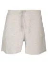 Ganni Grey Shorts With Drawstring Trousers Grey