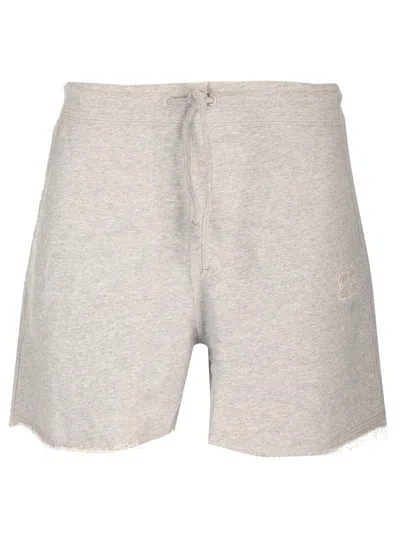 Ganni Grey Shorts With Drawstring Trousers Grey
