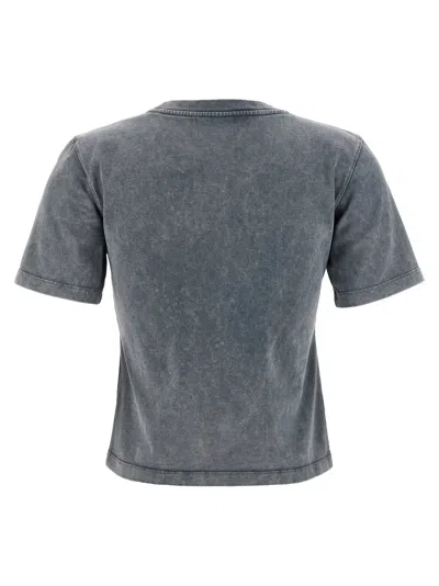 Ganni 'grey Washed Heart' T Shirt