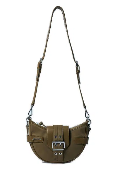 GANNI HALF-MOON SHAPE SMALL BUCKY CROSSBODY BAG