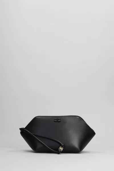 Ganni Hand Bag In Black Leather