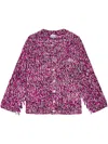 Ganni Hand Knitted Wool Cardigan In Multi