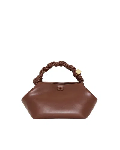 Ganni Borsa A Mano Bou Bag Small Chocolate Fondant In Brown