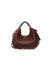 Ganni Borsa A Mano Mini Hobo Chicory Coffee In Brown