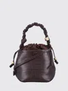 Ganni Bou Brown Bucket Bag In Brown