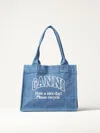 Ganni Handbag  Woman Color Denim In Denim