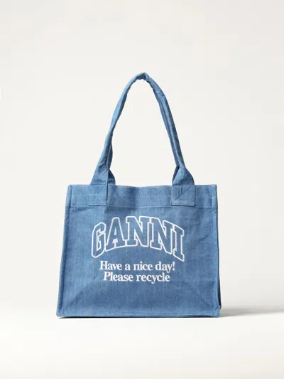 Ganni Handbag  Woman Color Denim
