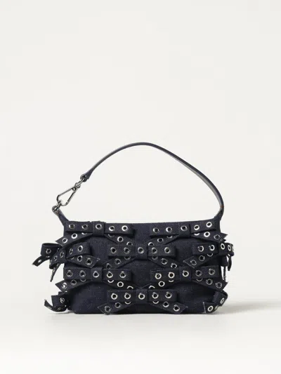 GANNI MINI BAG GANNI WOMAN COLOR NAVY,G40632045