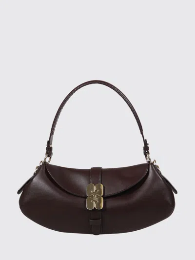 Ganni Handbag Woman Color Brown In White
