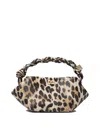 Ganni Bou Bag Mini Print Handbags Animalier In Animal Print