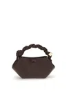 Ganni Women Grainy Bou Mini Handbag In Brown