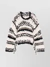 Ganni Handcrafted Chunky Knit Crewneck Sweater