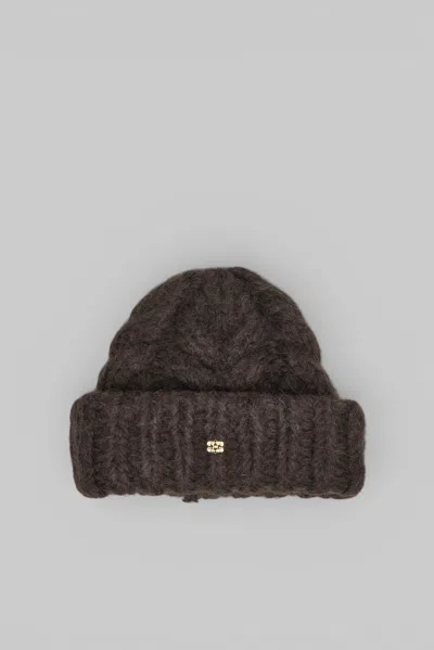 Ganni Handknit Cable Beanie Xxl In There Is No Color Specification For This Product.