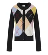 Ganni Harlequin Argyle Wool-blend Cardigan